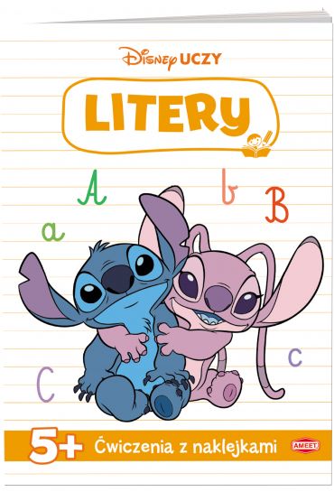 Disney uczy. Stich. Ćwiczenia z naklejkami. Litery