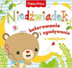 Fisher Price. Kolorowanka podłogowa. Niedźwiadek - kolorowanie i zgadywanie z naklejkami