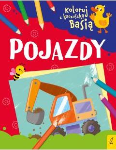 Koloruj z kaczuszką Basią. Pojazdy