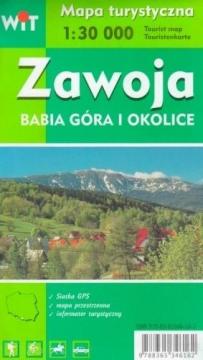 Mapa turystyczna Zawoja, Babia Góra i okolice 1:30 000