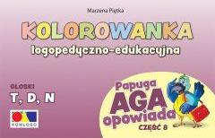 Kolorowanka Papuga Aga opowiada cz.8 - T, D, N