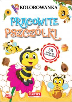 Kolorowanka. Pracowite pszczółki z brokatowymi..