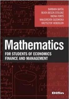 Mathematics for students of economics, finance...