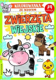 Kolorowanka ze wzorem. Zwierzęta wiejskie