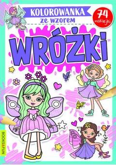 Kolorowanka ze wzorem. Wróżki