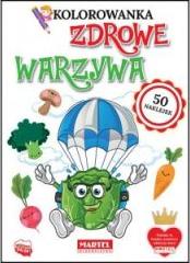 Kolorowanka z naklejkami Zdrowe warzywa