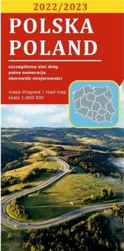 Mapa drogowa Polska 1:800 000 lam