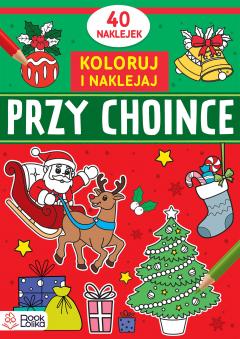 Przy choince. Koloruj i naklejaj