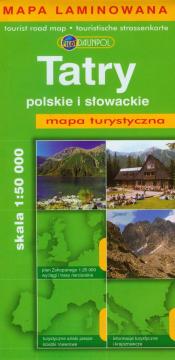 Mapa tur. - Tatry polskie i słowackie laminat