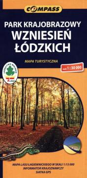 Mapa turystyczna Park Krajobrazowy Wzniesień Łódzkich 1:30 000