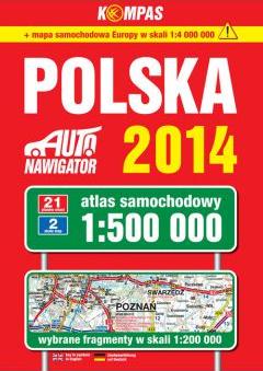 Polska 2014 Atlas samochodowy 1:500 000