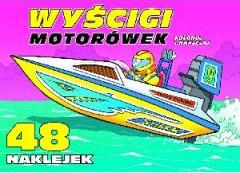 Wyścigi motorówek. Koloruj i naklejaj