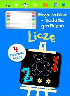 Liczę. Moja tablica. Zadania graficzne + 4 kolorowe kredy