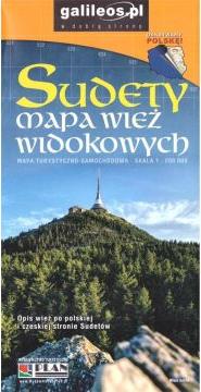 Sudety mapa wież widokowych 1:200 000