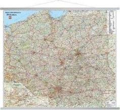 Polska. Mapa ścienna samochodowa 1:650 000