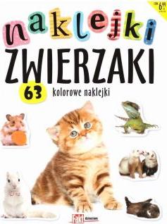 Naklejki zwierzaki. 63 kolorowe naklejki