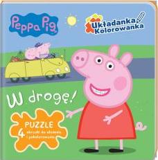 Świnka Peppa. W drogę!. Ukłdanka, kolorowanka