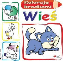 Wieś. Koloruję kredkami