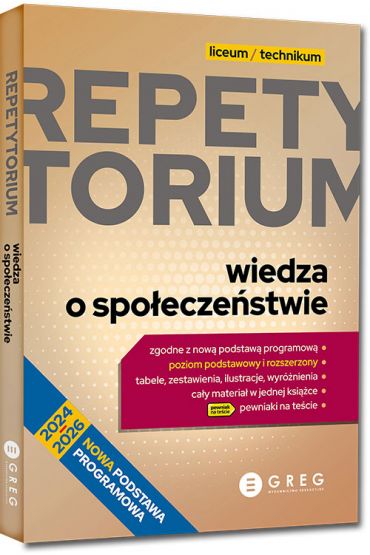 Repetytorium. Wiedza o społeczeństwie. Liceum i technikum