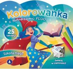 Kolorowanka z tatuażami fluo Szkoła magii