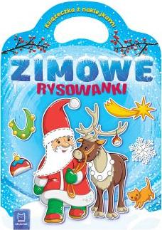 Zimowe rysowanki. Książeczka z naklejkami