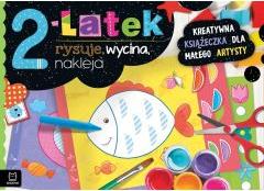 2-latek rysuje, wycina, nakleja