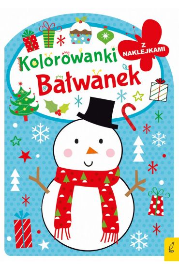 Bałwanek. Kolorowanka z wykrojnikiem