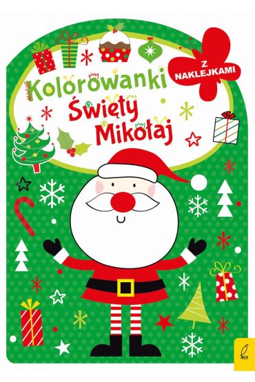 Święty Mikołaj. Kolorowanka z wykrojnikiem