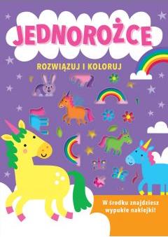 Rozwiązuj i koloruj. Jednorożce