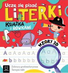 Uczę się pisać literki Książka z rowkami Wzory 3D