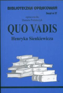 Quo Vadis. Biblioteczka opracowań. Zeszyt nr 27